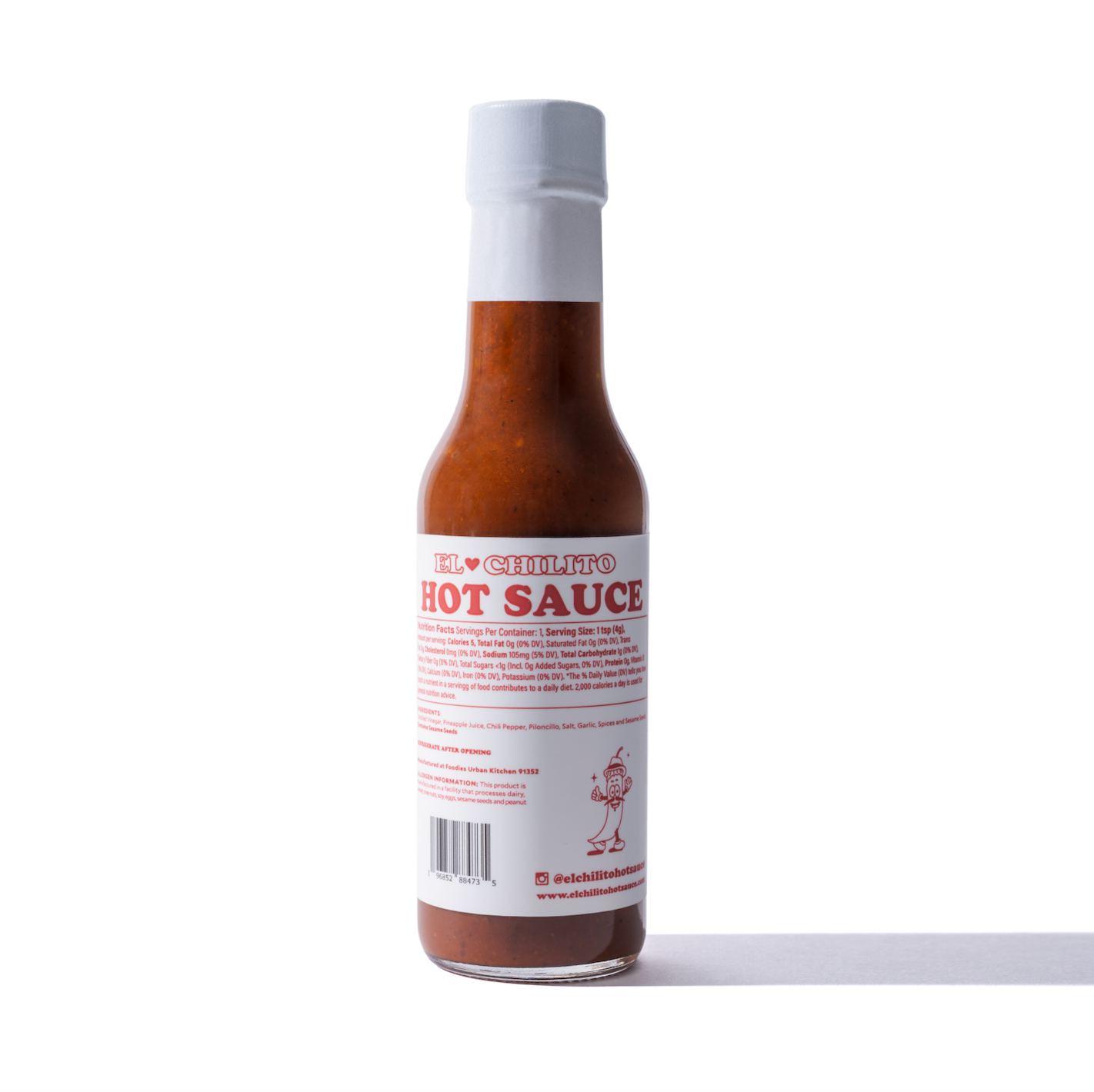El Chilito Hot Sauce 5 oz. Bottle